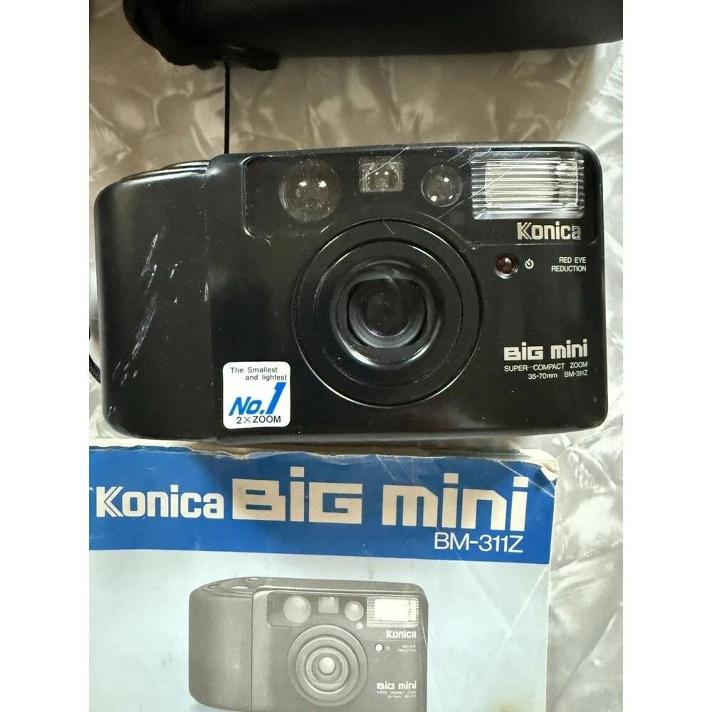 Yashica Electro 35 AF-mini & Konica Big Mini BM-311Z 35mm Camera Lot Black